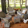 Clearance MacKenzie-Childs Courtyard Outdoor Accent Chair Cushion - Bathing Hut