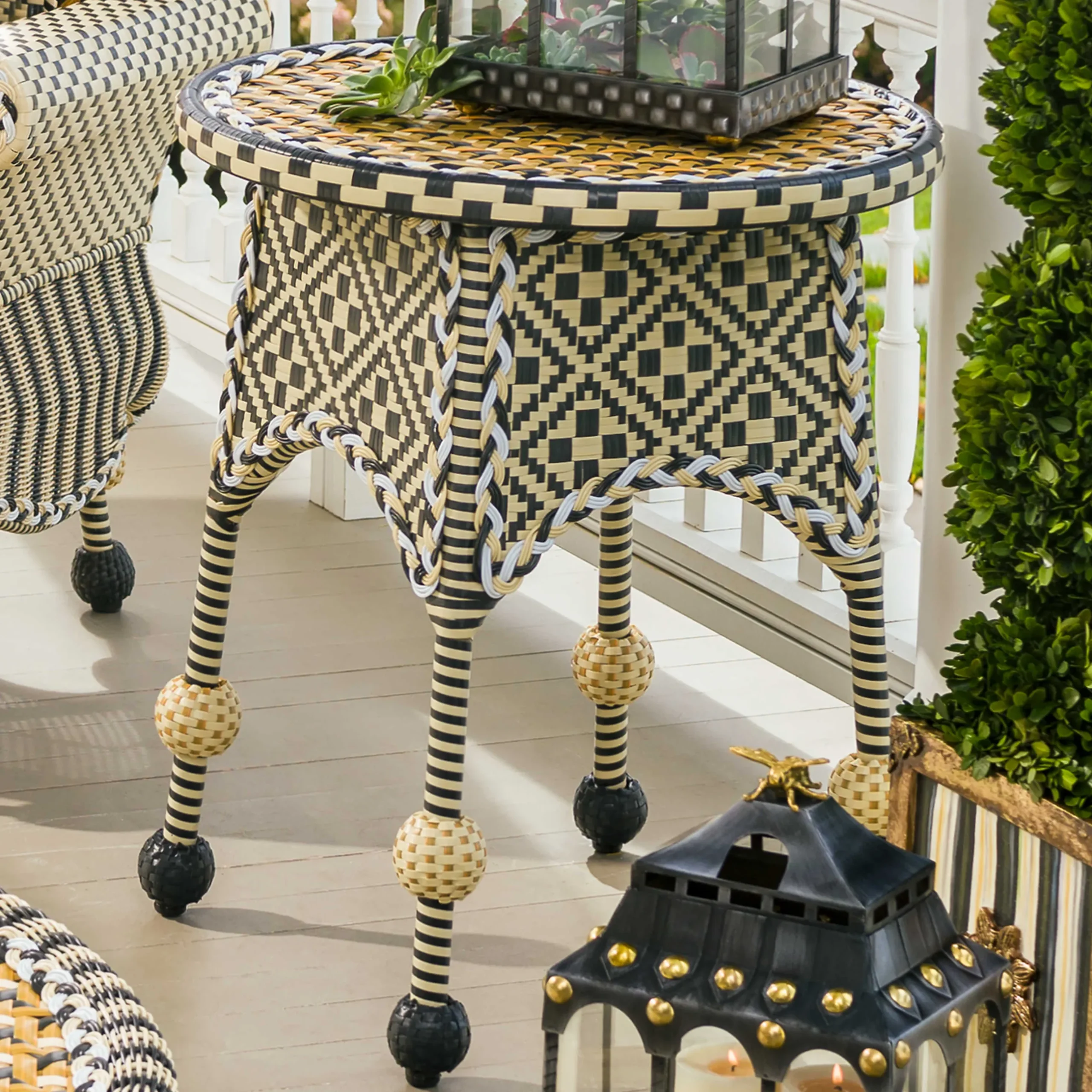 Discount MacKenzie-Childs Courtyard Outdoor End Table