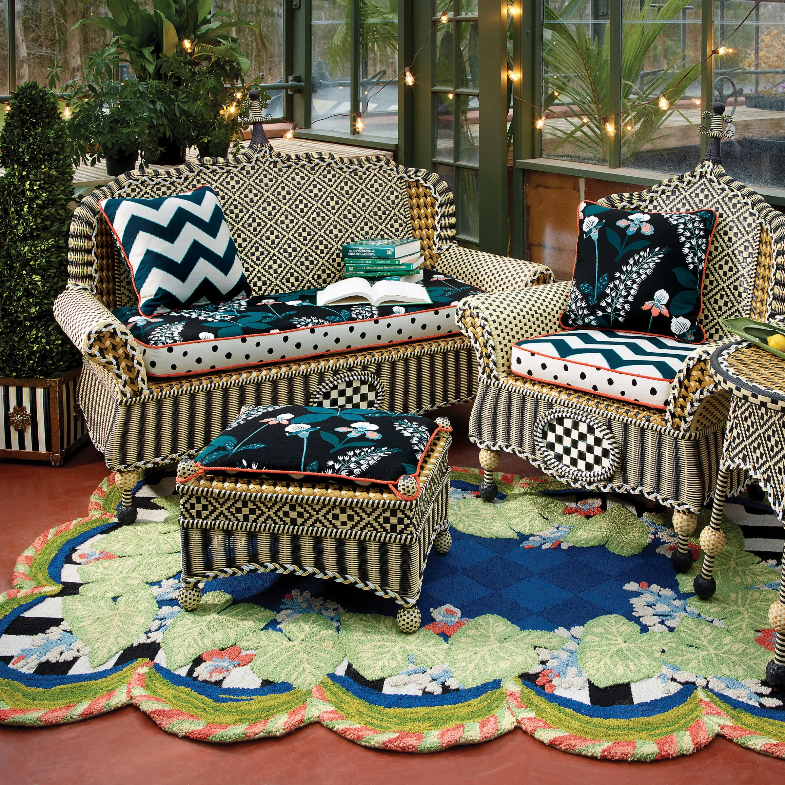 Discount MacKenzie-Childs Courtyard Outdoor End Table