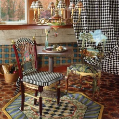 Clearance MacKenzie-Childs Dark Flower Basket Side Chair