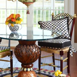 Clearance MacKenzie-Childs Dark Flower Basket Side Chair