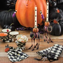 New MacKenzie-Childs Dot Dinner Candles - Black - Set Of 2