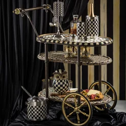 Outlet MacKenzie-Childs Dotography Bar Cart