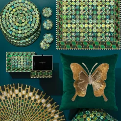MacKenzie-Childs Emerald Butterfly Pillow