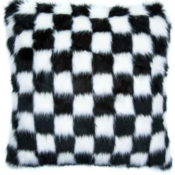 Sale MacKenzie-Childs Fab Fur Check Pillow