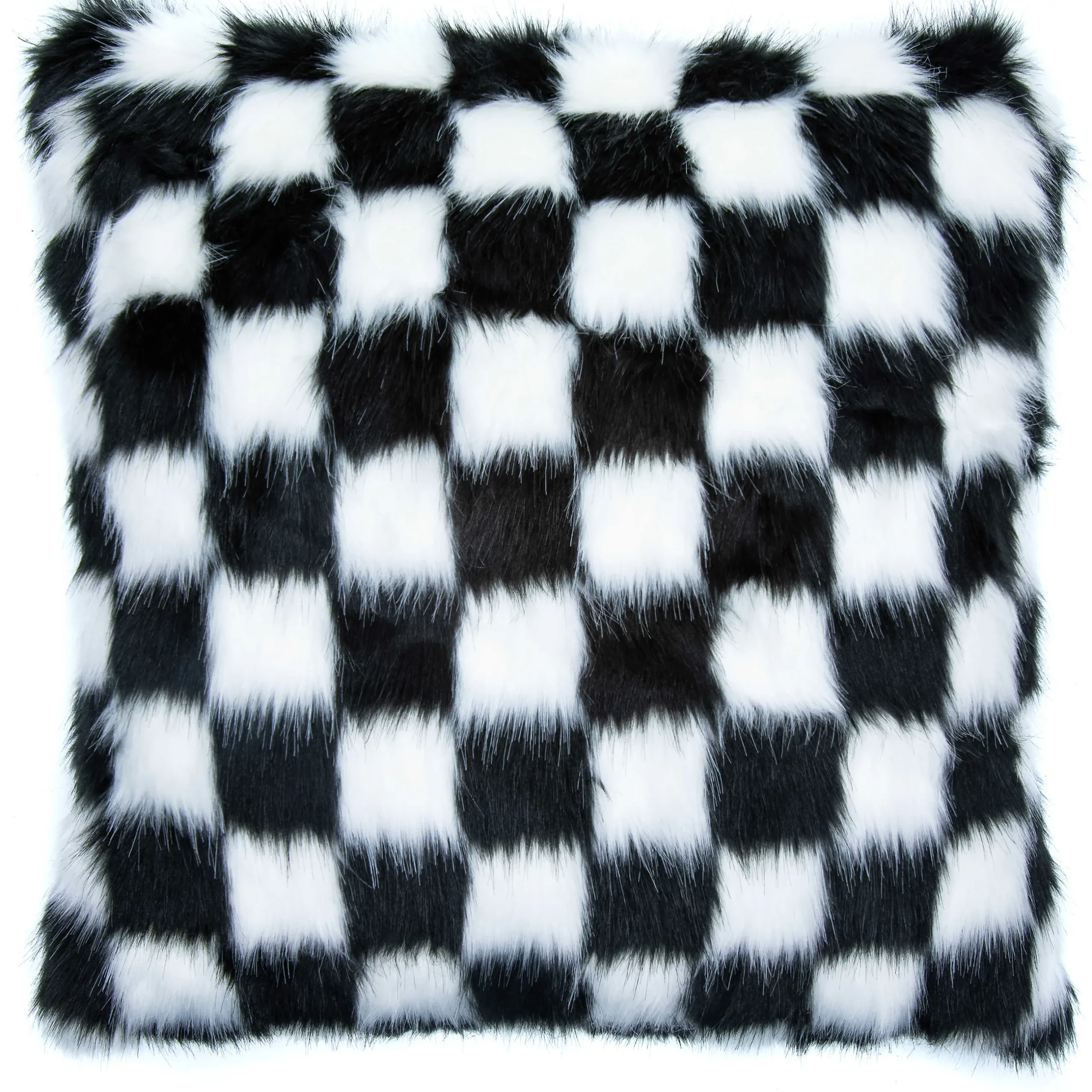 Sale MacKenzie-Childs Fab Fur Check Pillow