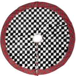 Best MacKenzie-Childs Fab Fur Check Tree Skirt