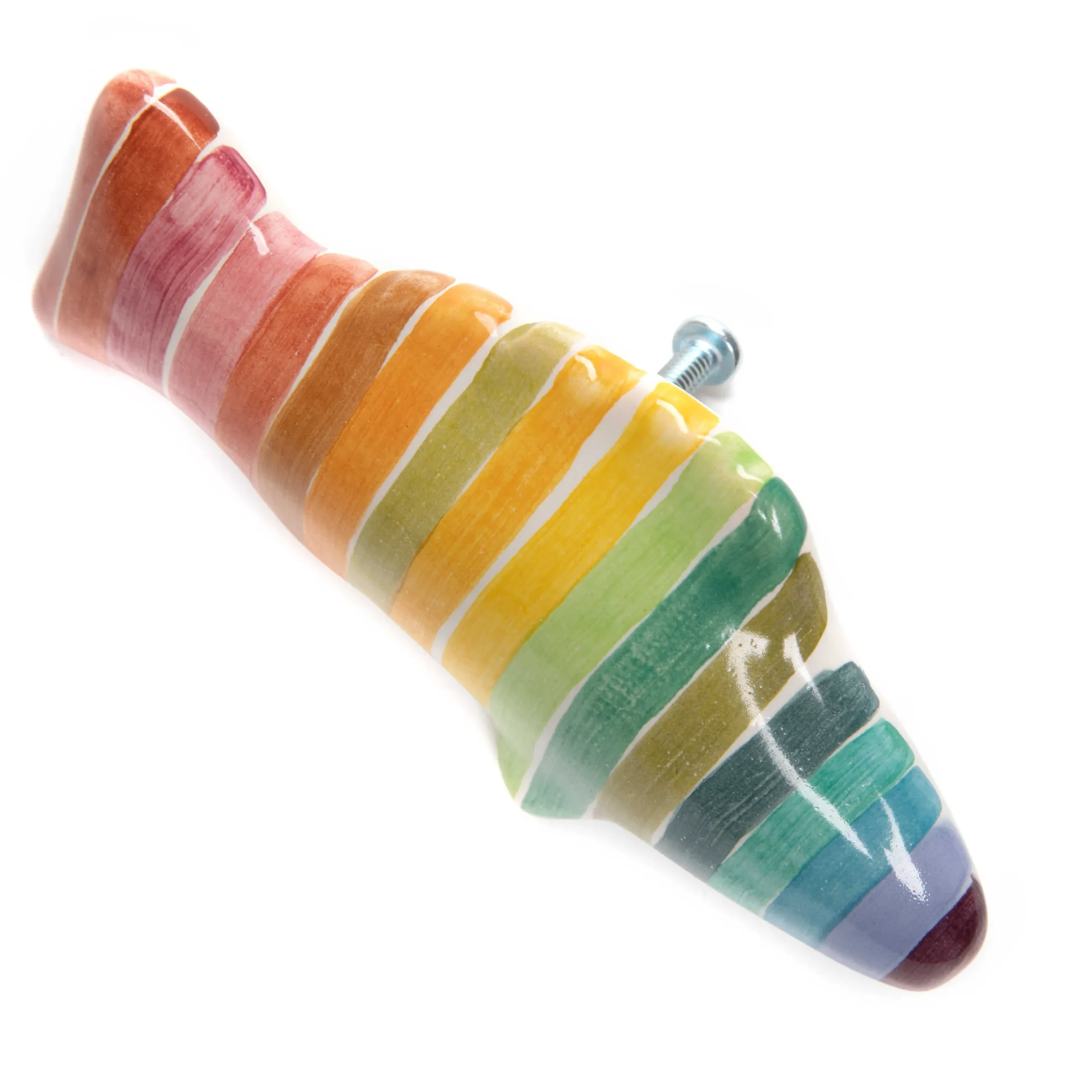 New MacKenzie-Childs Fish Knob Right - Rainbow