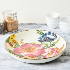 Best MacKenzie-Childs Flower Market Abundant Bowl - White