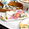 Discount MacKenzie-Childs Flower Market Butter Box - White