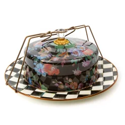 Online MacKenzie-Childs Flower Market Cake Carrier - Black