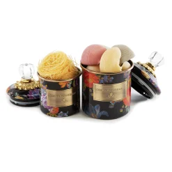 Online MacKenzie-Childs Flower Market Demi Canister - Black