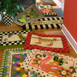 Hot MacKenzie-Childs Flower Market Double Door Entrance Mat