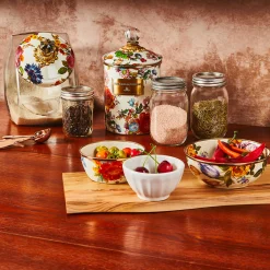 Clearance MacKenzie-Childs Flower Market Everyday Bowl - White