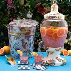 New MacKenzie-Childs Flower Market Galvanized Container With Scoop