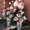 New MacKenzie-Childs Flower Market Galvanized Flower Buckets - Set Of 3