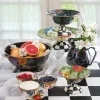 Clearance MacKenzie-Childs Flower Market Large Compote - Black