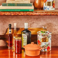 New MacKenzie-Childs Flower Market Medium Canister - White