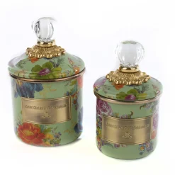 Discount MacKenzie-Childs Flower Market Mini Canister - Green