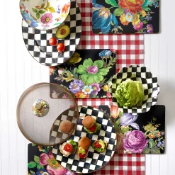 MacKenzie-Childs Flower Market Placemats - Black - Set Of 4