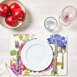 New MacKenzie-Childs Flower Market Placemats - White - Set Of 4