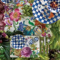 New MacKenzie-Childs Flower Market Placemats - White - Set Of 4