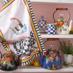 Sale MacKenzie-Childs Flower Market 3 Quart Tea Kettle - Lapis
