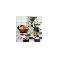 Hot MacKenzie-Childs Flower Market Small Compote - Black
