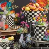 Hot MacKenzie-Childs Flower Market Wallpaper - Black