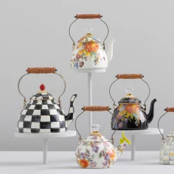 Hot MacKenzie-Childs Flower Market Whistling Tea Kettle