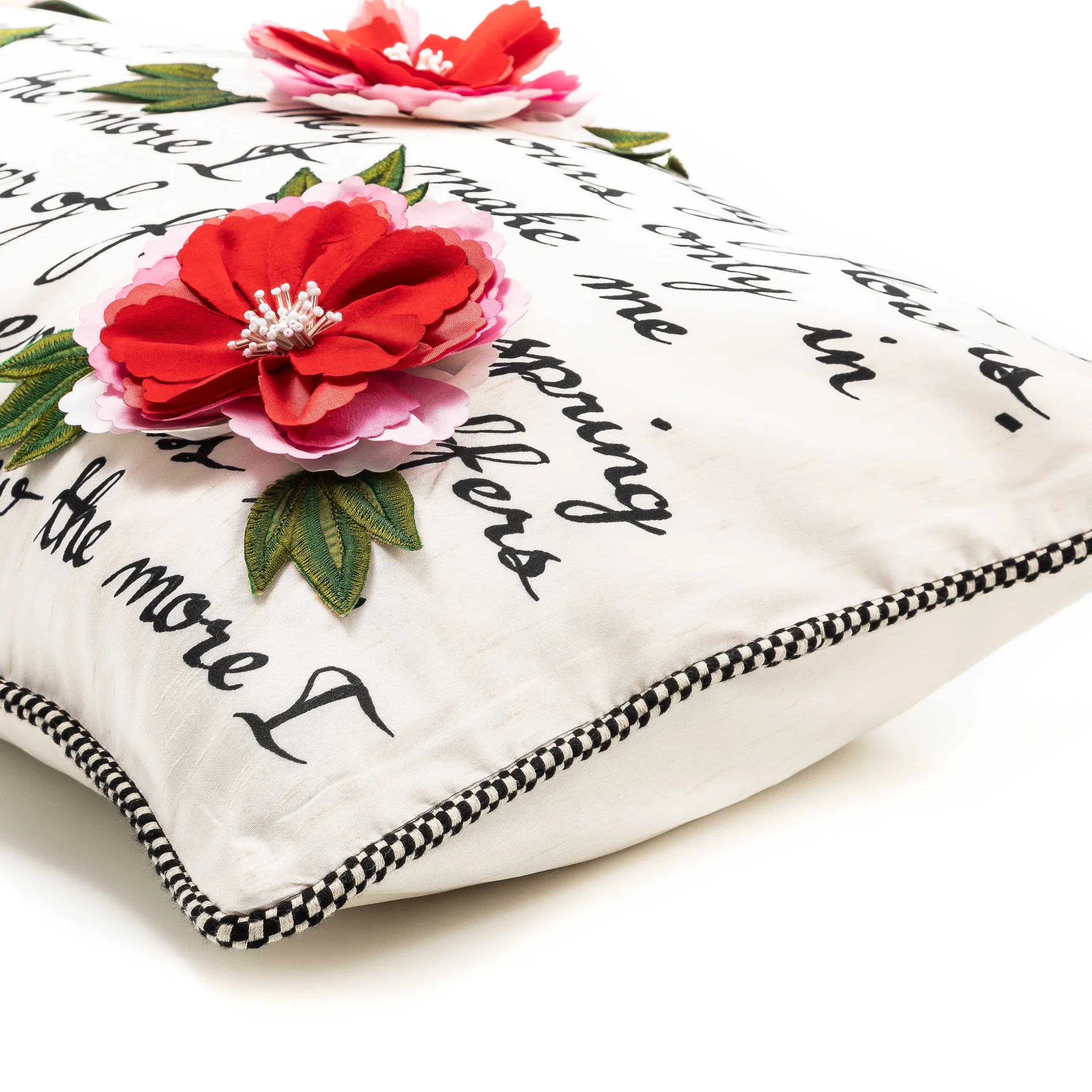 Online MacKenzie-Childs Flower Show Poetry Pillow