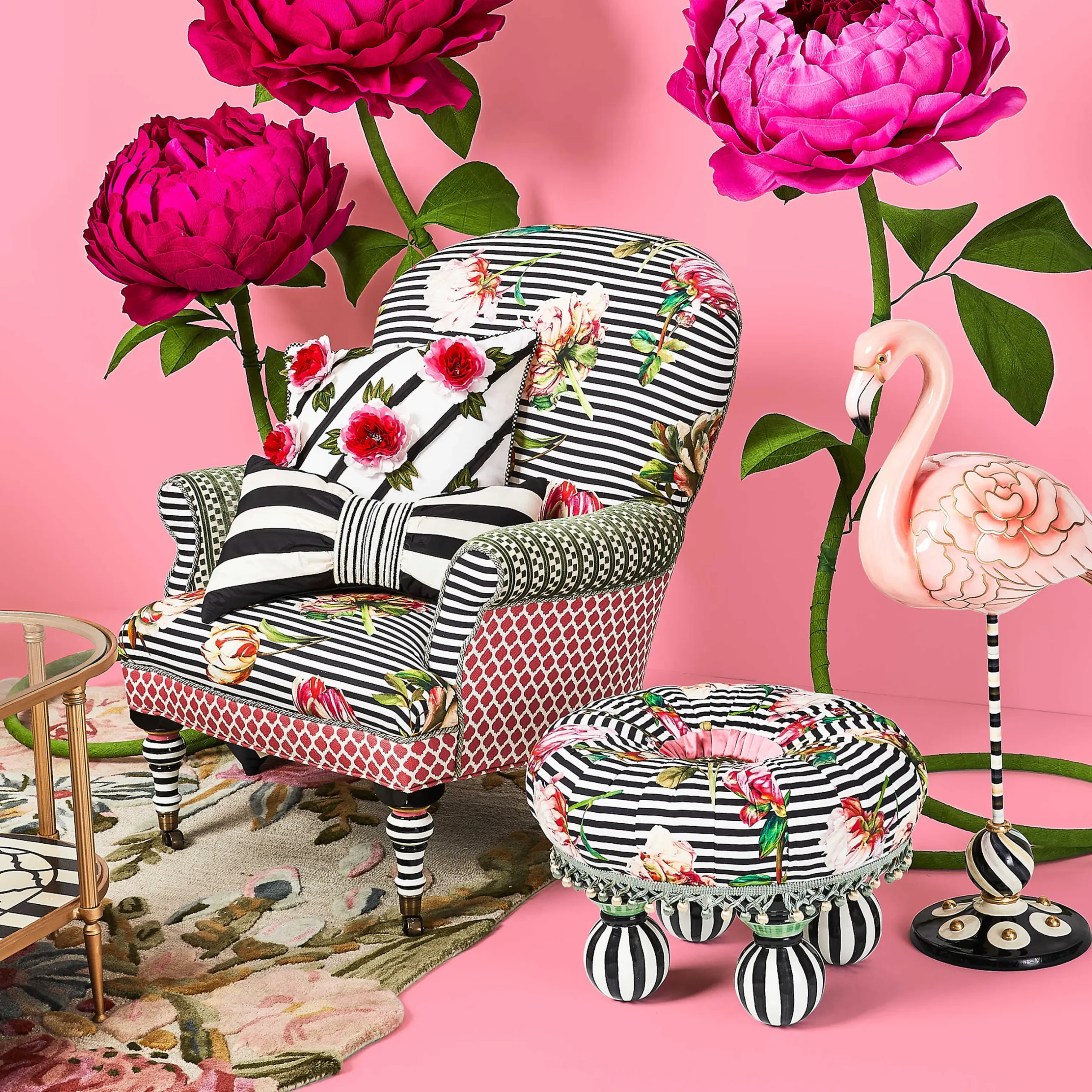 Discount MacKenzie-Childs Flower Show Tuffet