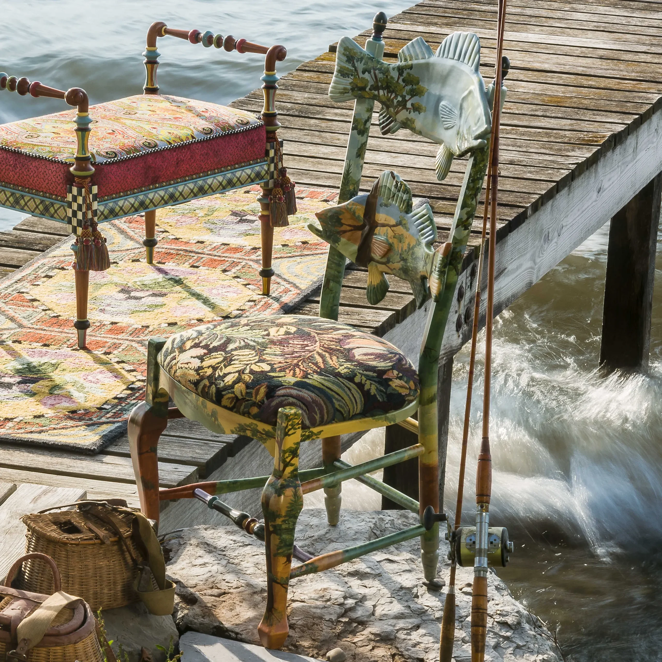 New MacKenzie-Childs Forest Fish Chair
