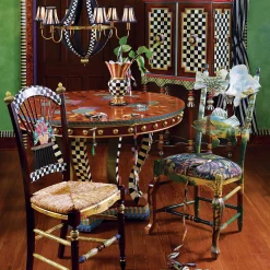 Clearance MacKenzie-Childs Foxtrot Bar Cabinet