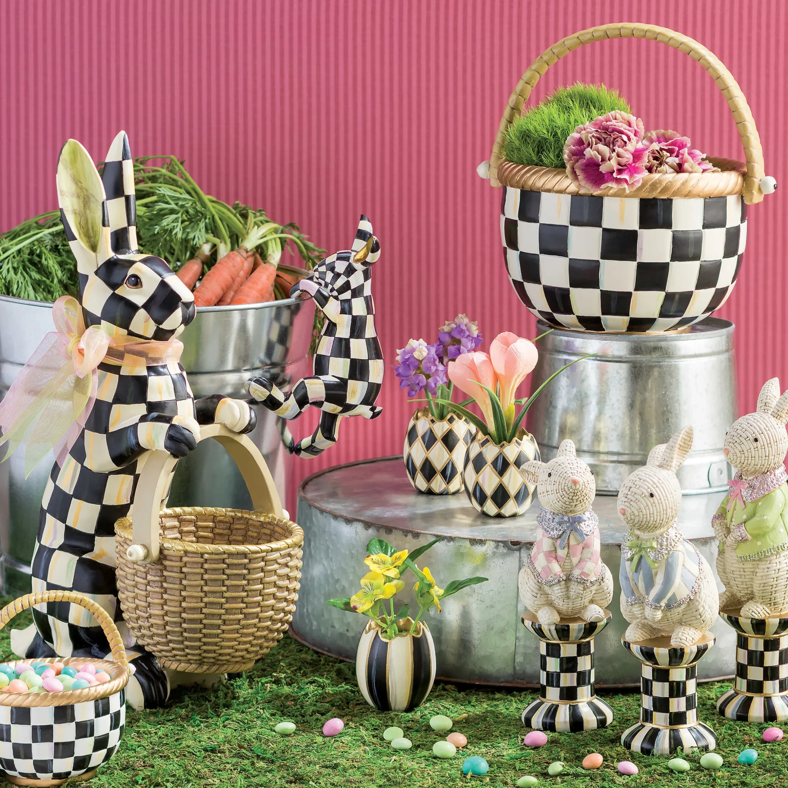 MacKenzie-Childs Funny Bunny Pot Climber