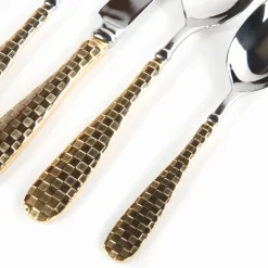 Outlet MacKenzie-Childs Gold Check Flatware - 5-Piece Place Setting