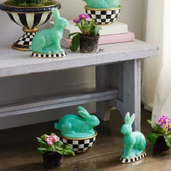 Outlet MacKenzie-Childs Green Rabbit Lidded Container