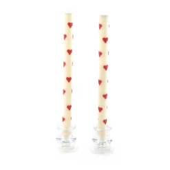 New MacKenzie-Childs Heart Dinner Candles - Set Of 2