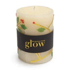 Best MacKenzie-Childs Holly Pillar Candle - 4"