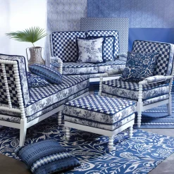 Hot MacKenzie-Childs Indigo Villa Outdoor Chair
