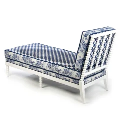 Outlet MacKenzie-Childs Indigo Villa Outdoor Chaise