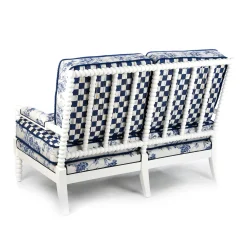 Hot MacKenzie-Childs Indigo Villa Outdoor Loveseat