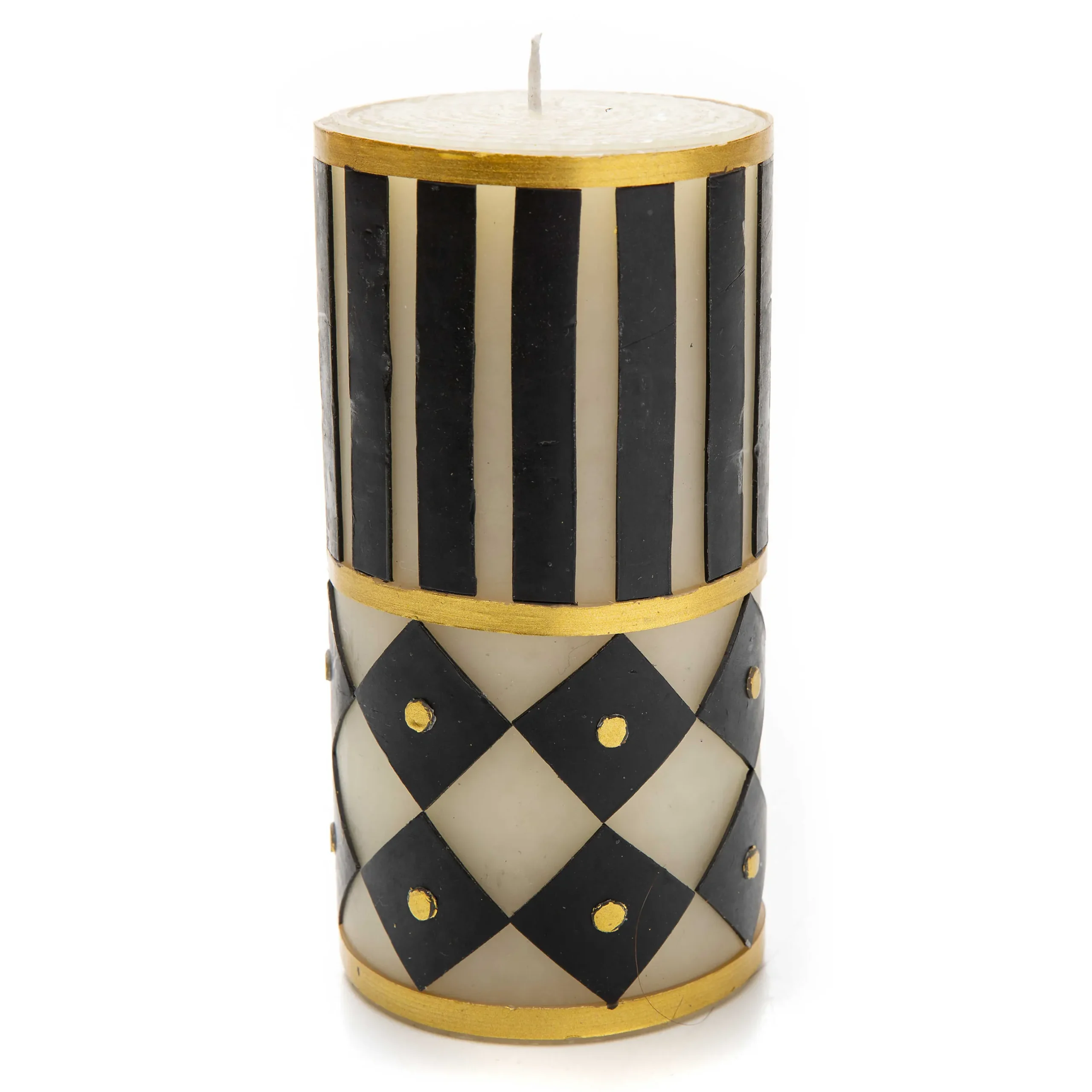 Discount MacKenzie-Childs Jester Pillar Candle - 6"