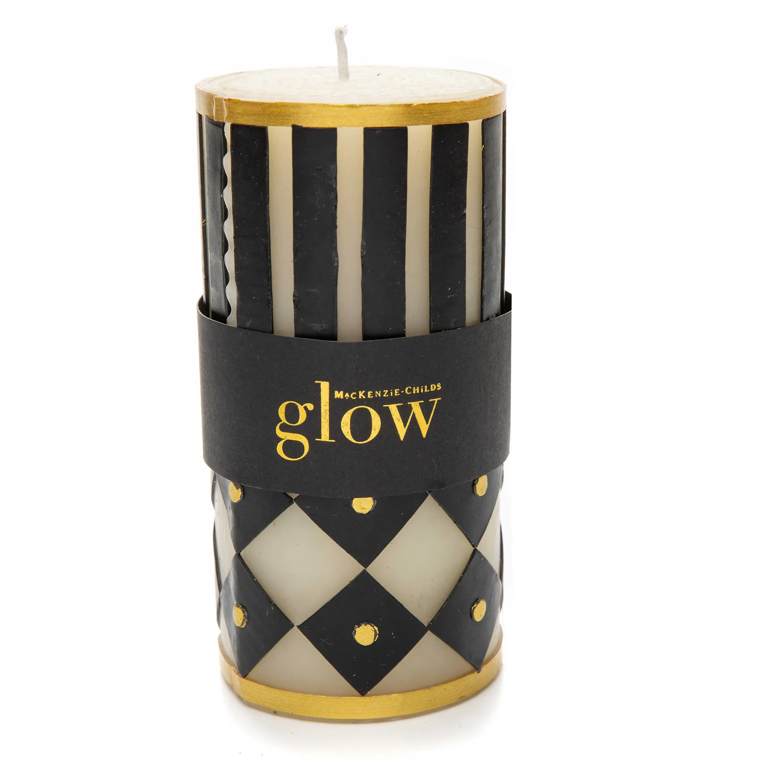 Discount MacKenzie-Childs Jester Pillar Candle - 6"