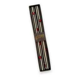 MacKenzie-Childs Ladybug Dinner Candles - Black - Set Of 2