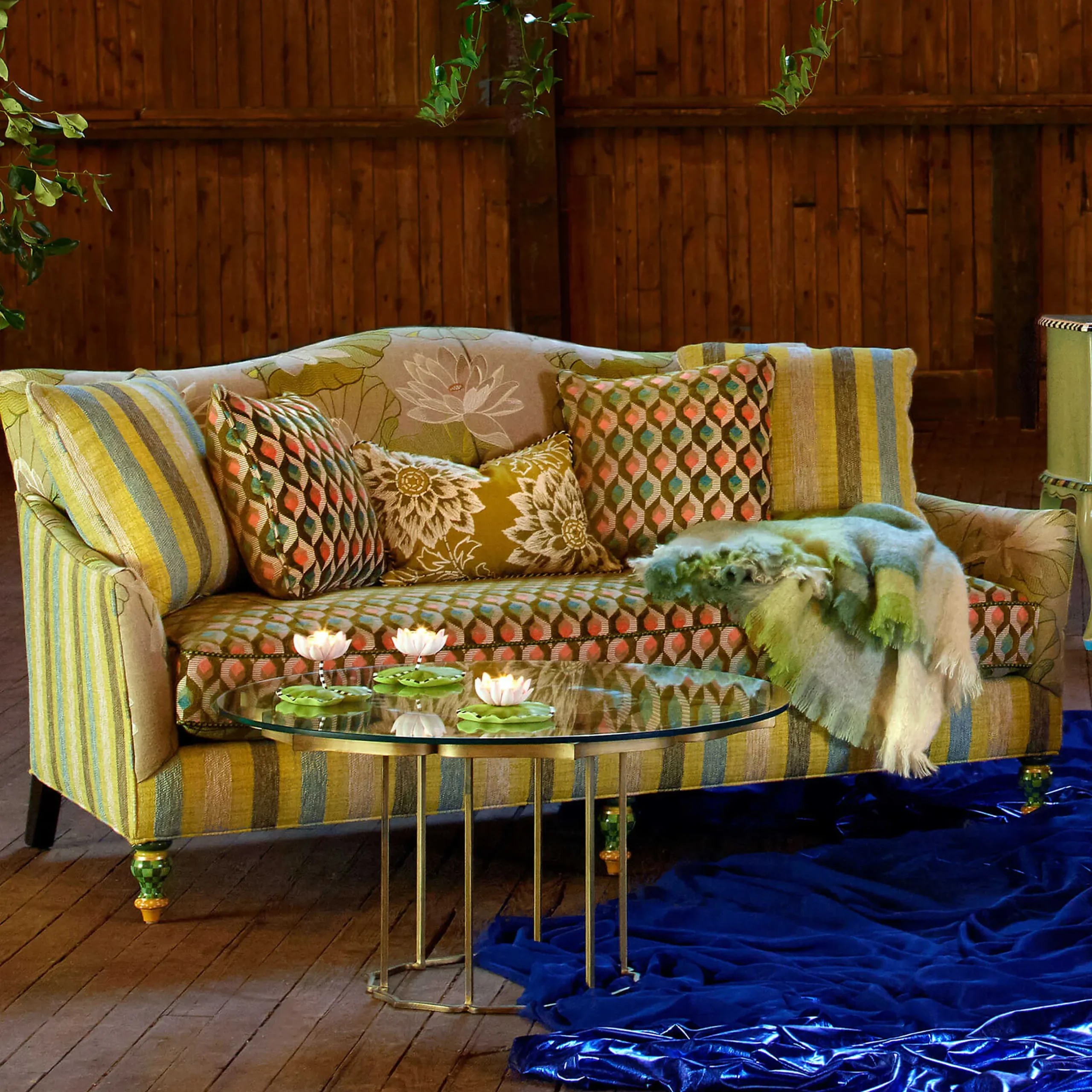 Online MacKenzie-Childs Lily Pond Sofa