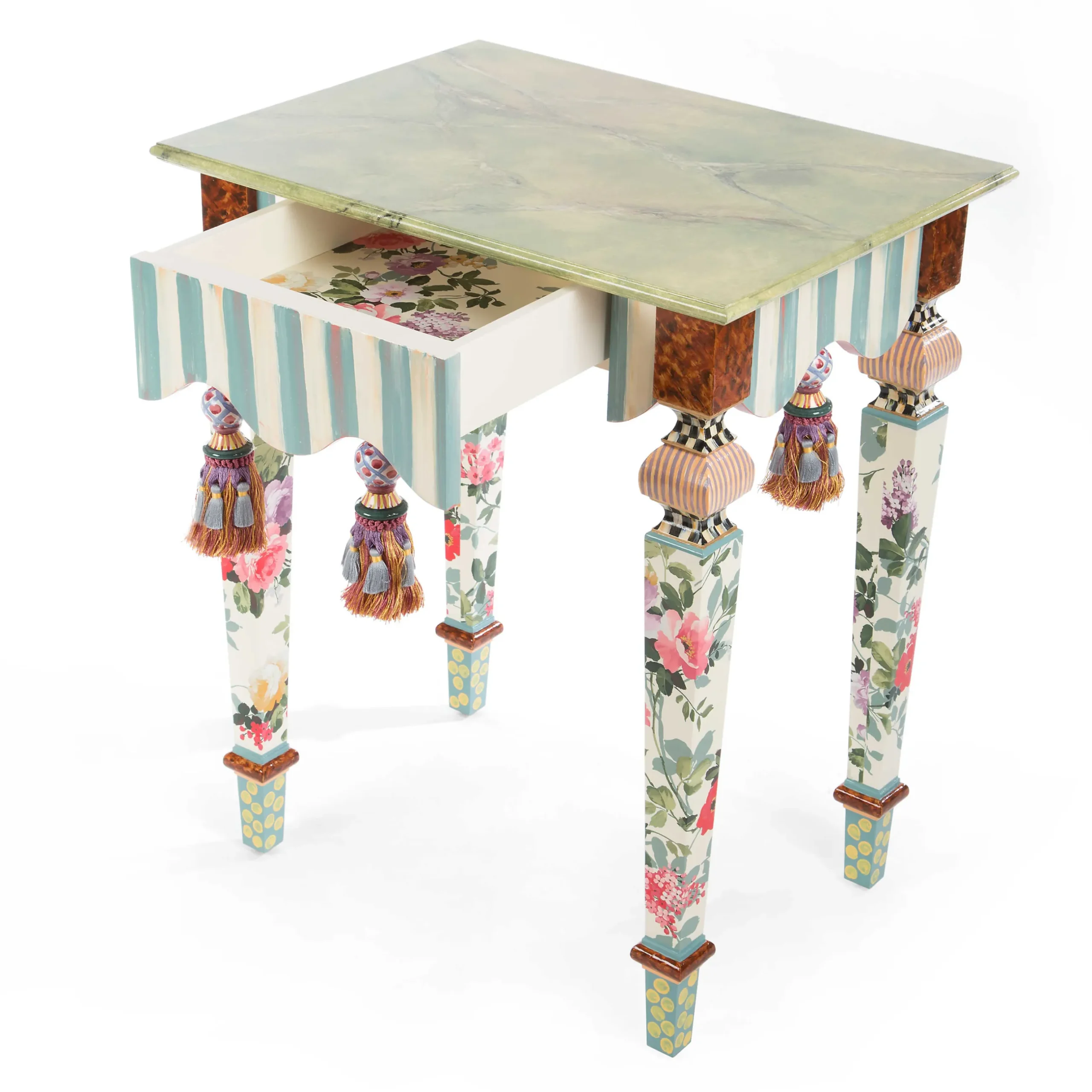 New MacKenzie-Childs Marble Side Table