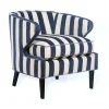 Outlet MacKenzie-Childs Marquee Accent Chair - Chenille Navy Stripe