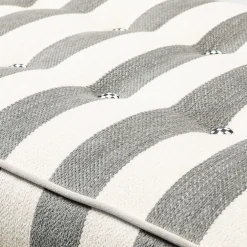Hot MacKenzie-Childs Marquee Bench - Chenille Grey Stripe