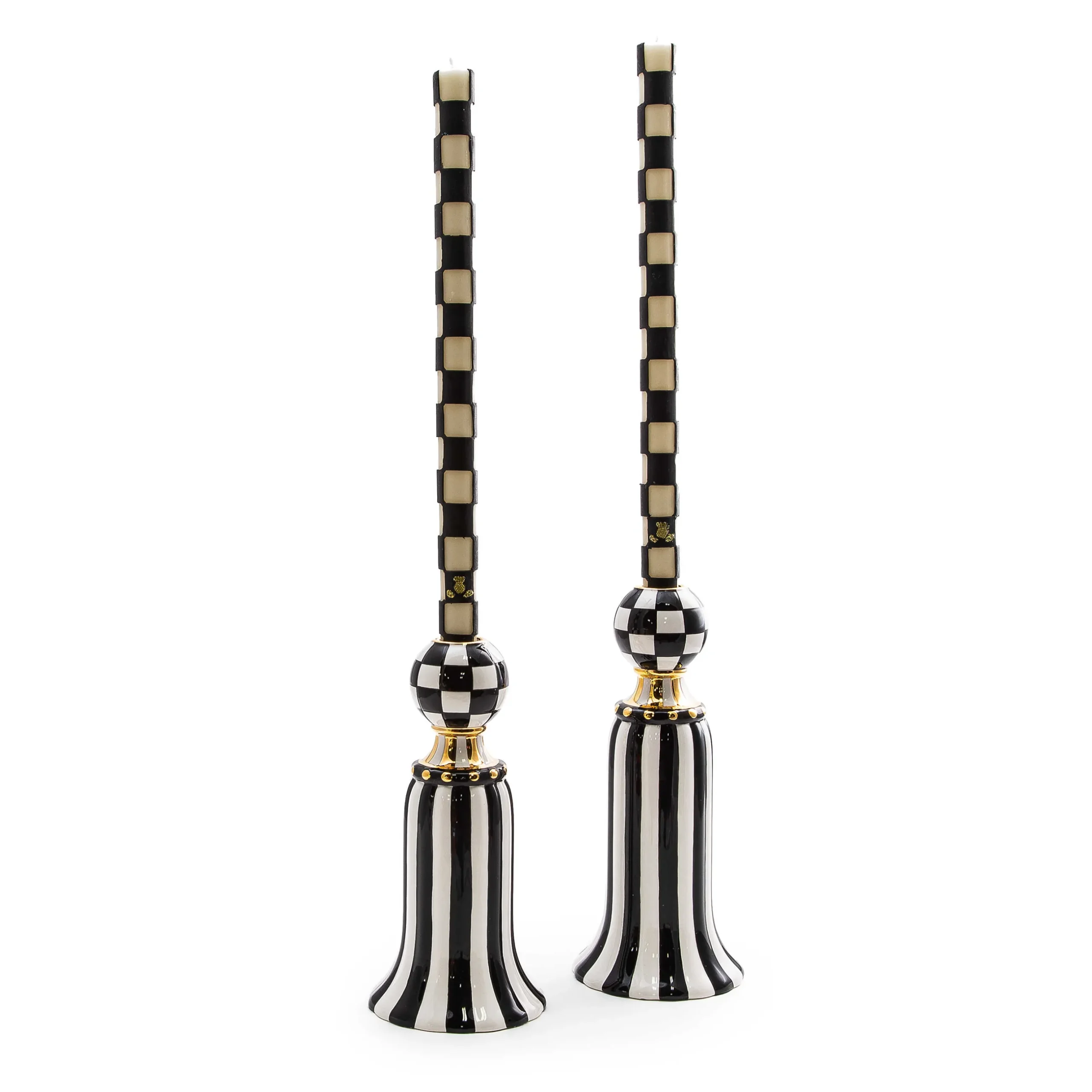 Hot MacKenzie-Childs Marquee Candle Holders - Set Of 2
